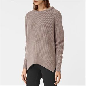 Gray All Saints ribbed sweater